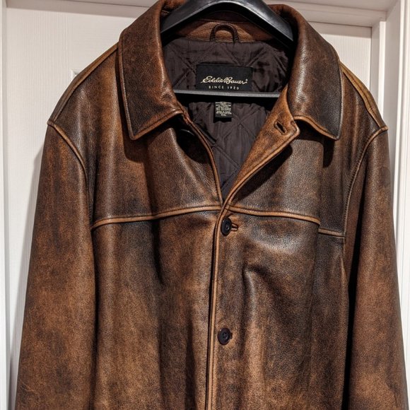 Eddie Bauer Other - Genuine Leather Men's Eddie Bauer Jacket - GREAT Condition!